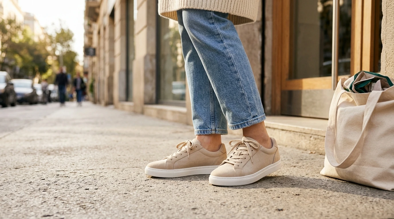 Guess Women’s Beige Lace-Up Sneakers for Daily Wear