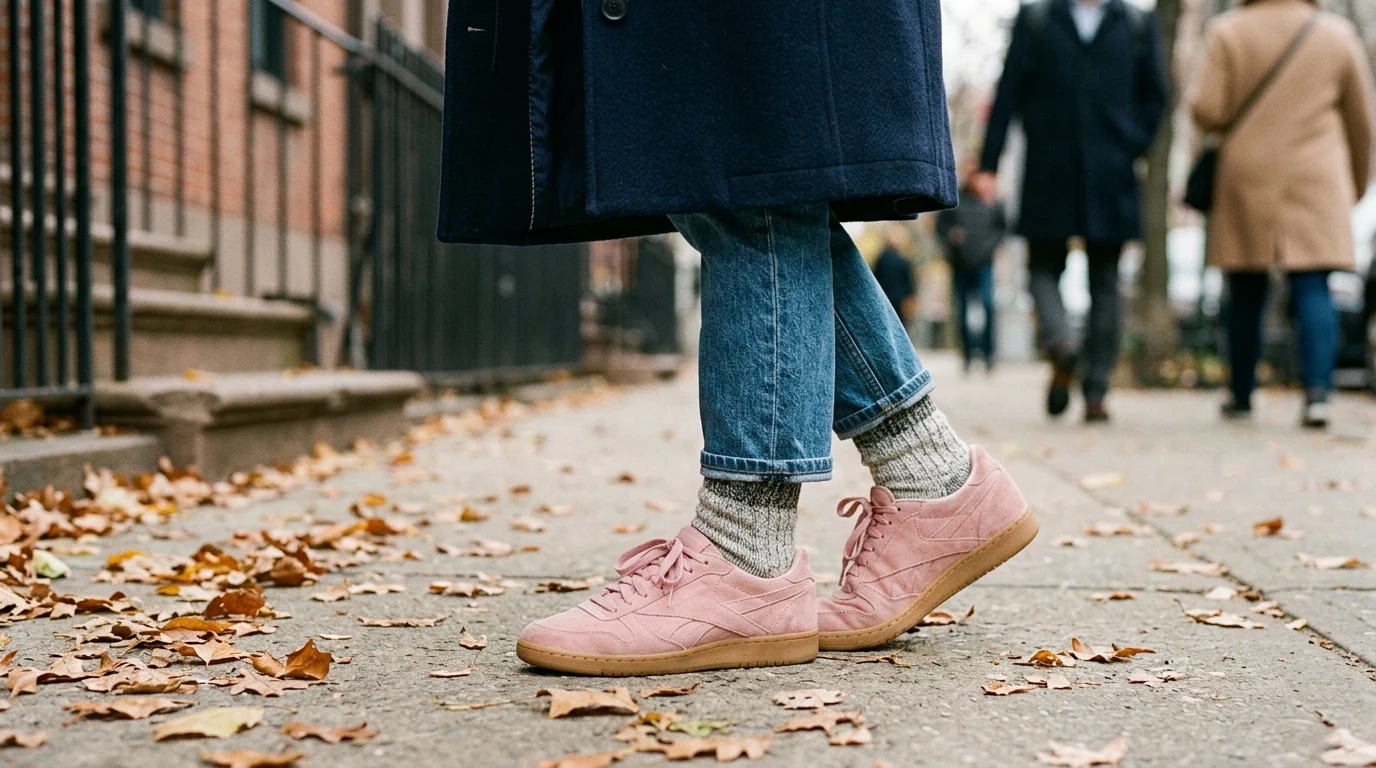 Pink Suede New Balance Sneakers: Fall/Winter Comfort